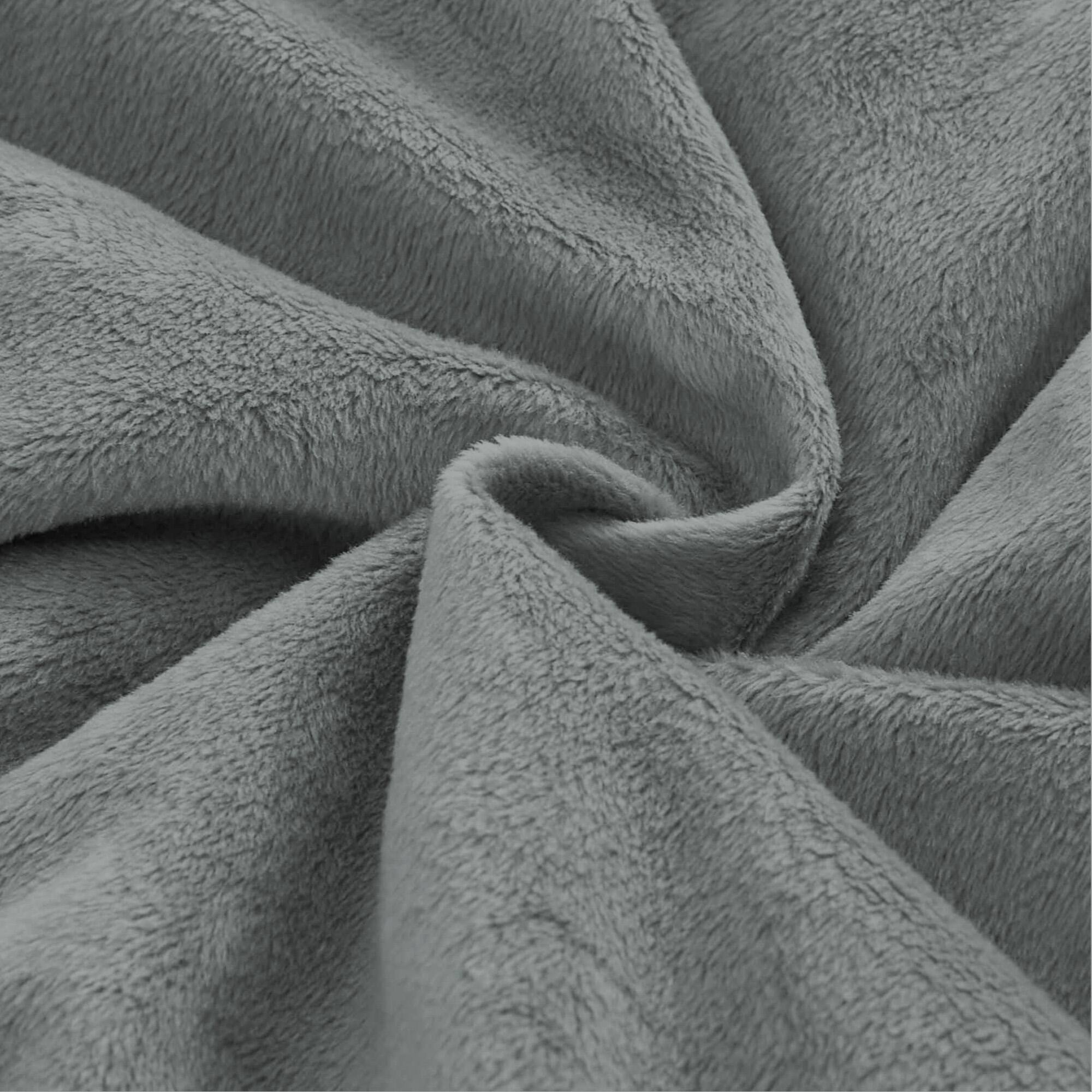 Angle. Peace Nest - Peace Nest Sherpa Fluffy Faux Fur Comforter Set Plush Reversible Bedding Set - Solid Gray.