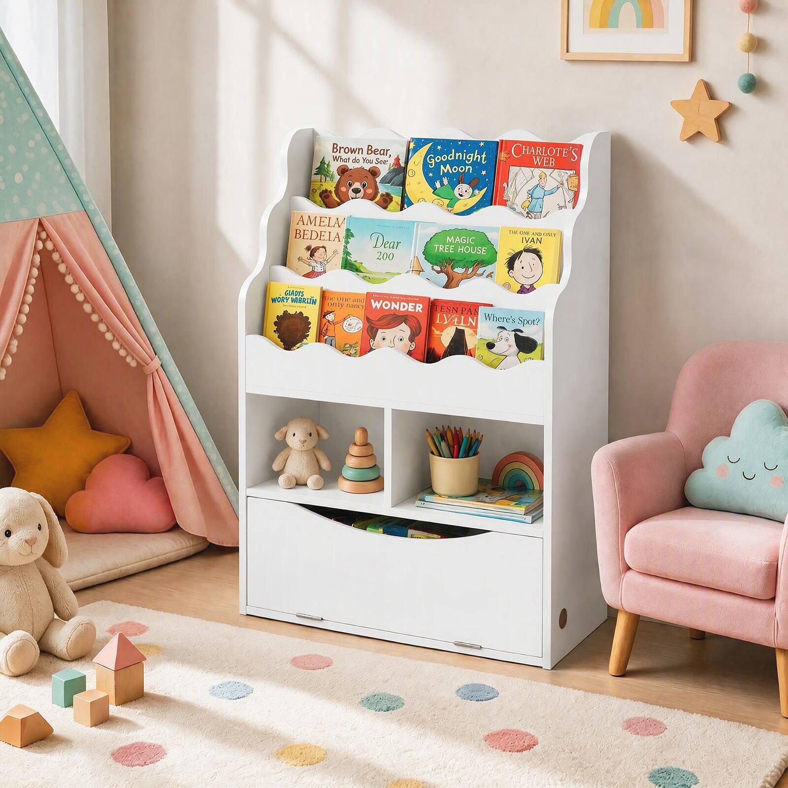Brown Bear, What do You See  
Goodnight Moon  
CHARLOTTE'S WEB  
AMELIA BEDELA Dear 200  
MAGIC TREE HOUSE  
THE ONE AND ONLY IVAN  
GLADYS WORRY MABRENN  
WONDER  
Where's Spot?