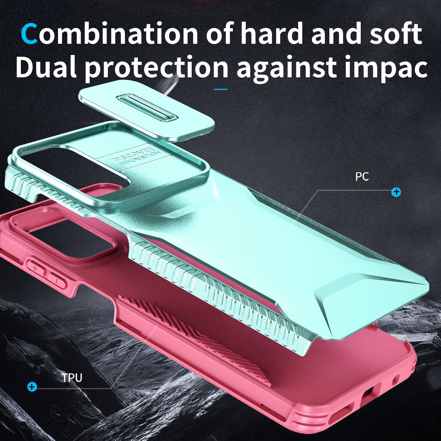 Combination of hard and soft  
Dual protection against impact

INNOVATION  
PC  
+  
TPU
