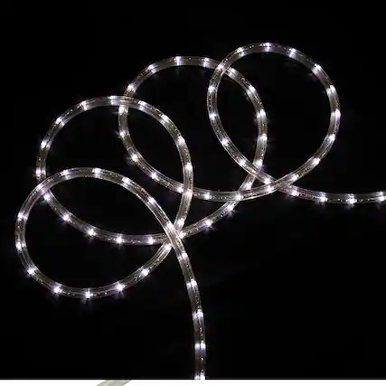 Front. Northlight - Flexible LED Outdoor Christmas Rope Light - Pure White - 100' Clear Wire - White.