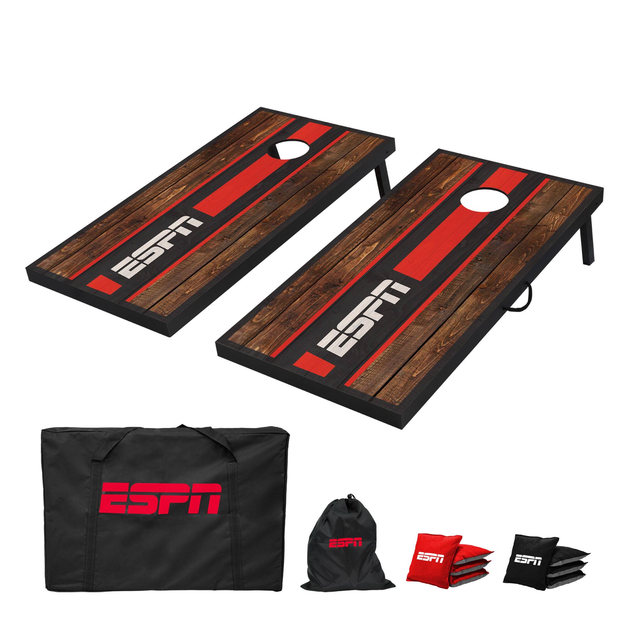 ESPN - Cornhole Board Set, 2’x4’ Cornhole Boards Includes Cornhole Bags and Travel Case (ES-CH320)