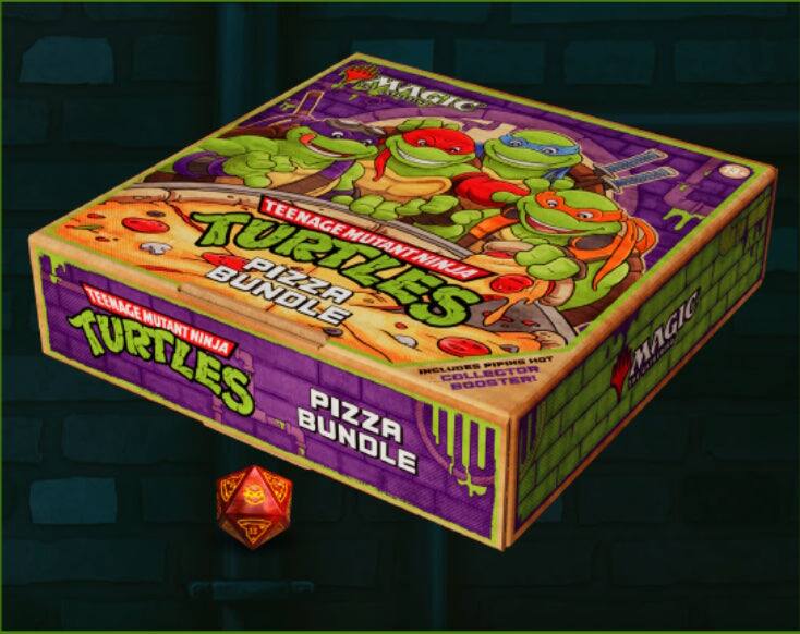 i MAGIC TEENAGE MUTANT NINJA TURTLES PIZZA BUNDLE NINJA TEENAGE MUTANT BUNDLE INCLUDES COLLECTOR BOOSTER PIPING HOT BUNDLE