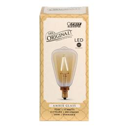 FEIT ELECTRIC - Feit ST15 E12 (Candelabra) Filament LED Bulb Amber Soft White 25 Watt Equivalence 1 pk