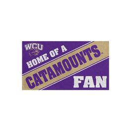 Evergreen Enterprises - Western Carolina Catamounts 16" x 28" Home of a Fan Indoor/Outdoor Logo Turf Mat - Multicolor