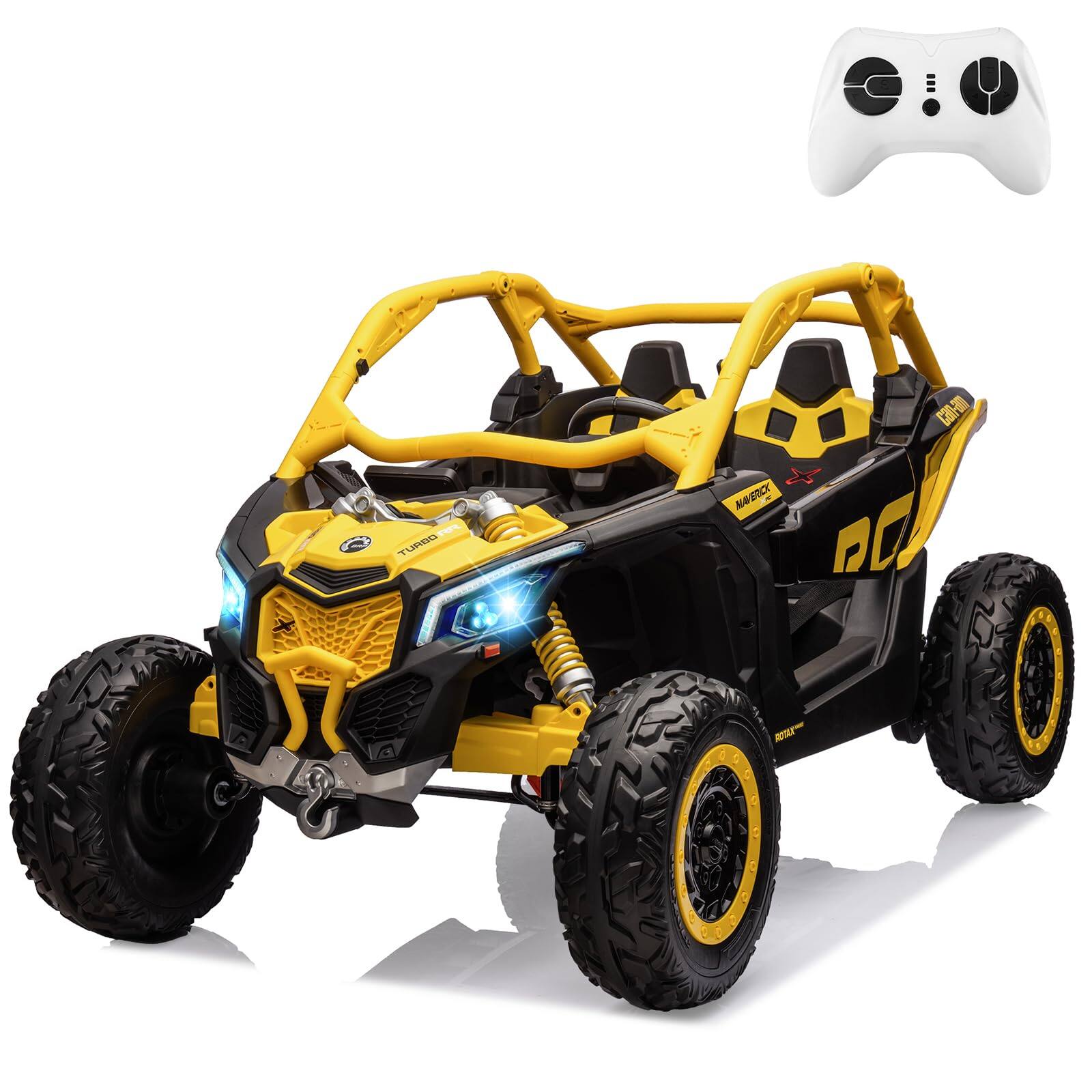GARVEE - Licensed Can-Am 2-Seater Electric Off-Road UTV for Kids with 2×24V Batteriess, Parent Remote Control – Max Load 130 lbs