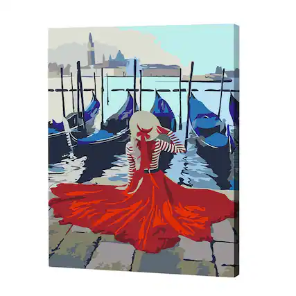 Front. Artwille - Artwille Paint By Number Kit Embankment Of Venice.