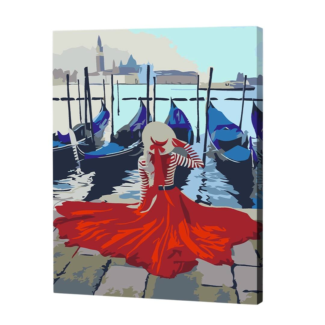 Front. Artwille - Artwille Paint By Number Kit Embankment Of Venice.