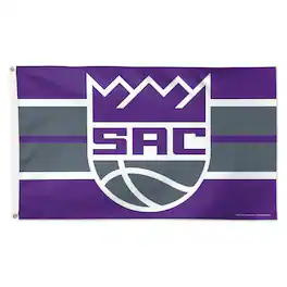 WinCraft - Sacramento Kings 3' x 5' Horizontal Stripe Deluxe Single-Sided Flag - Multicolor