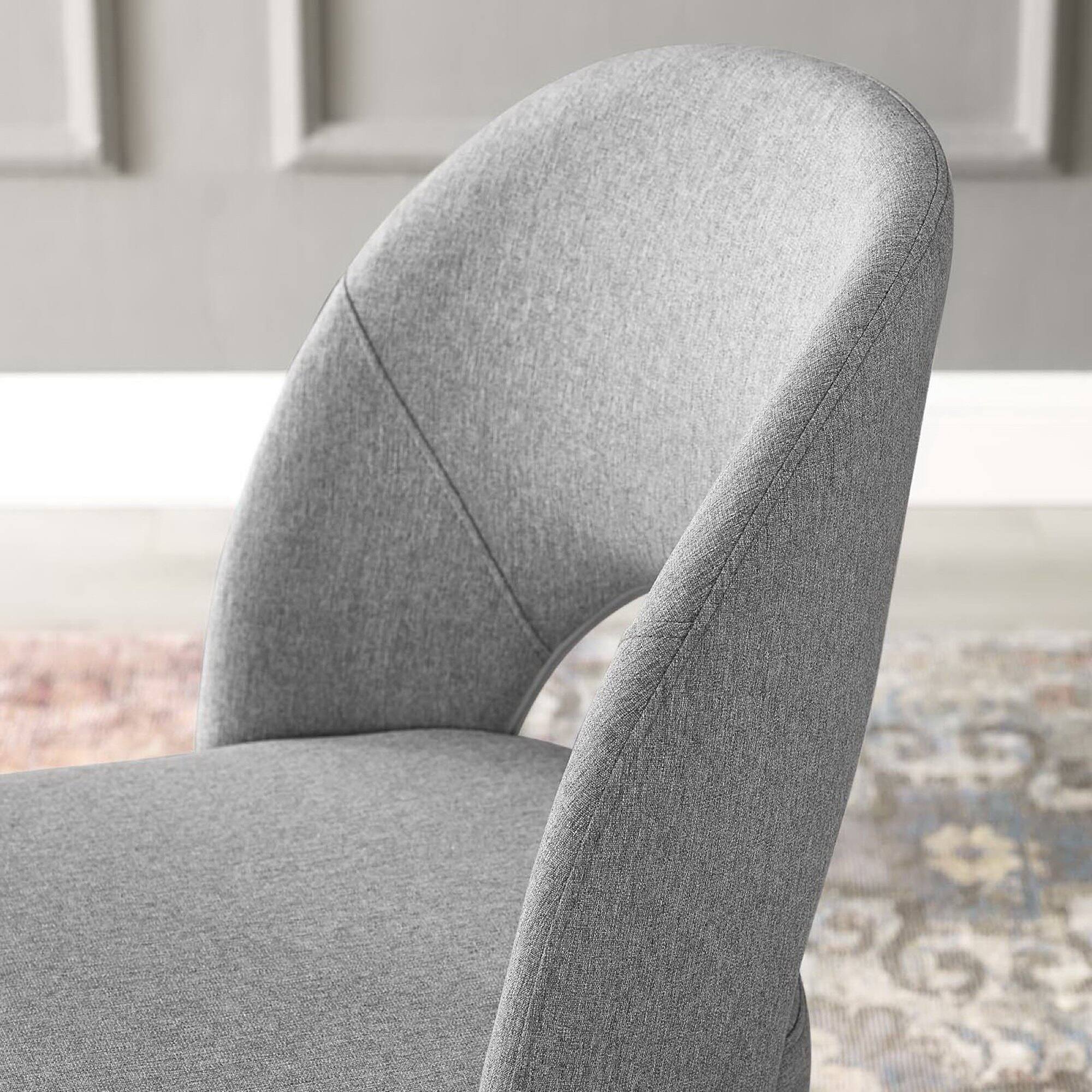 Alt View 5. Modway - Rouse Upholstered Fabric Dining Side Chair by Modway - Gray.
