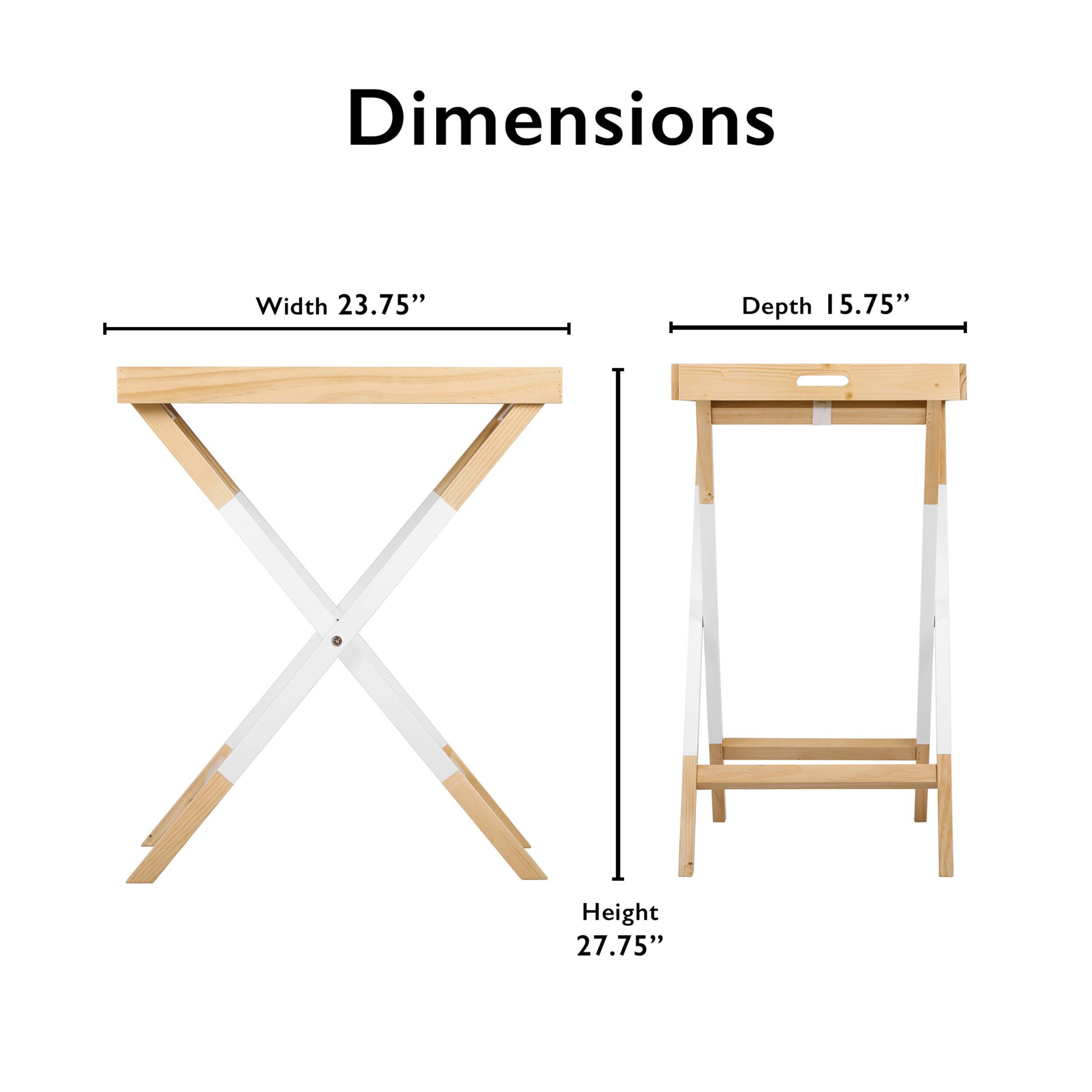 Left. Universal Expert - Remus Folding Tray Table - Oak and White.