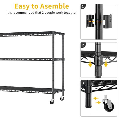 Easy to Assemble  
It is recommended that 2 people work together  

1  
2  
3