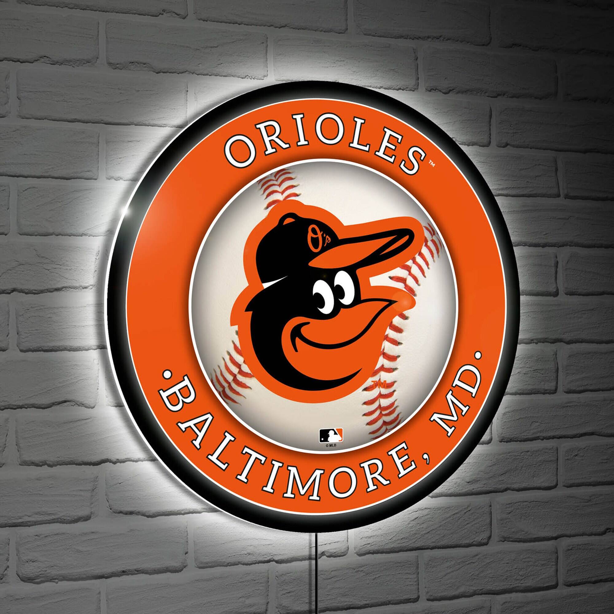 Baltimore Orioles LED XL Round Wall D-cor