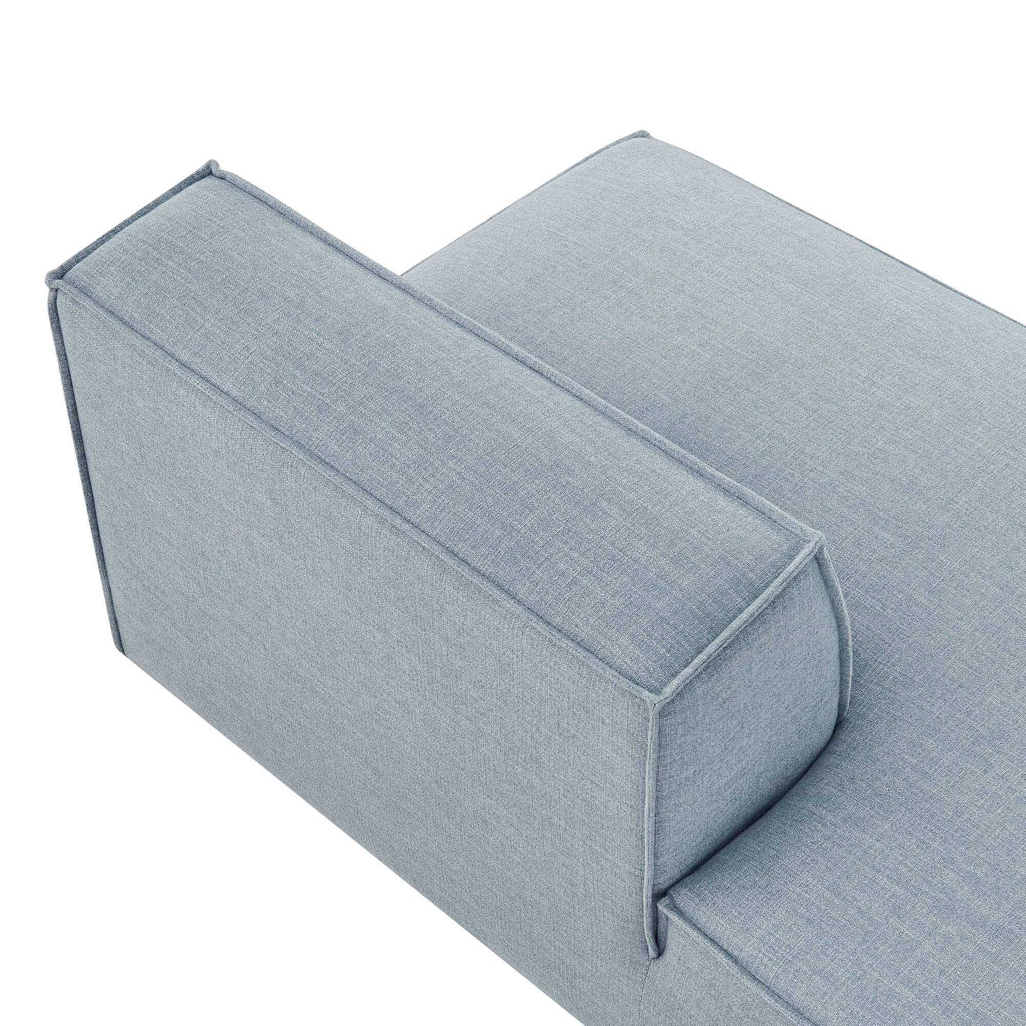 Alt View 7. Modway - Restore Performance Fabric Upholstered Left-Facing Armless Modular Chaise by Modway - Sky.