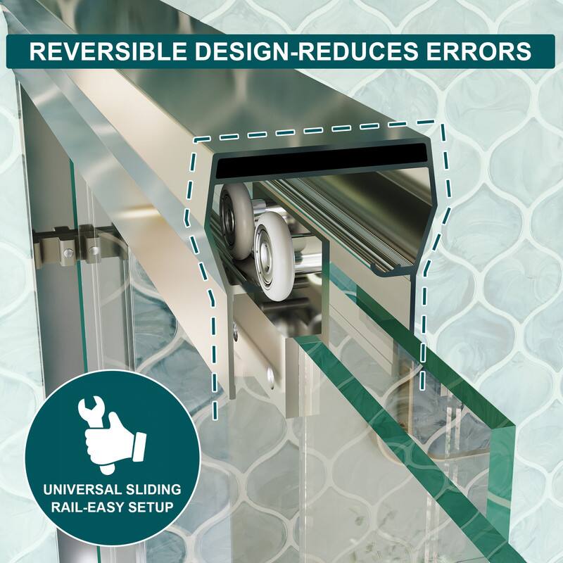 REVERSIBLE DESIGN - REDUCES ERRORS  
UNIVERSAL SLIDING RAIL - EASY SETUP