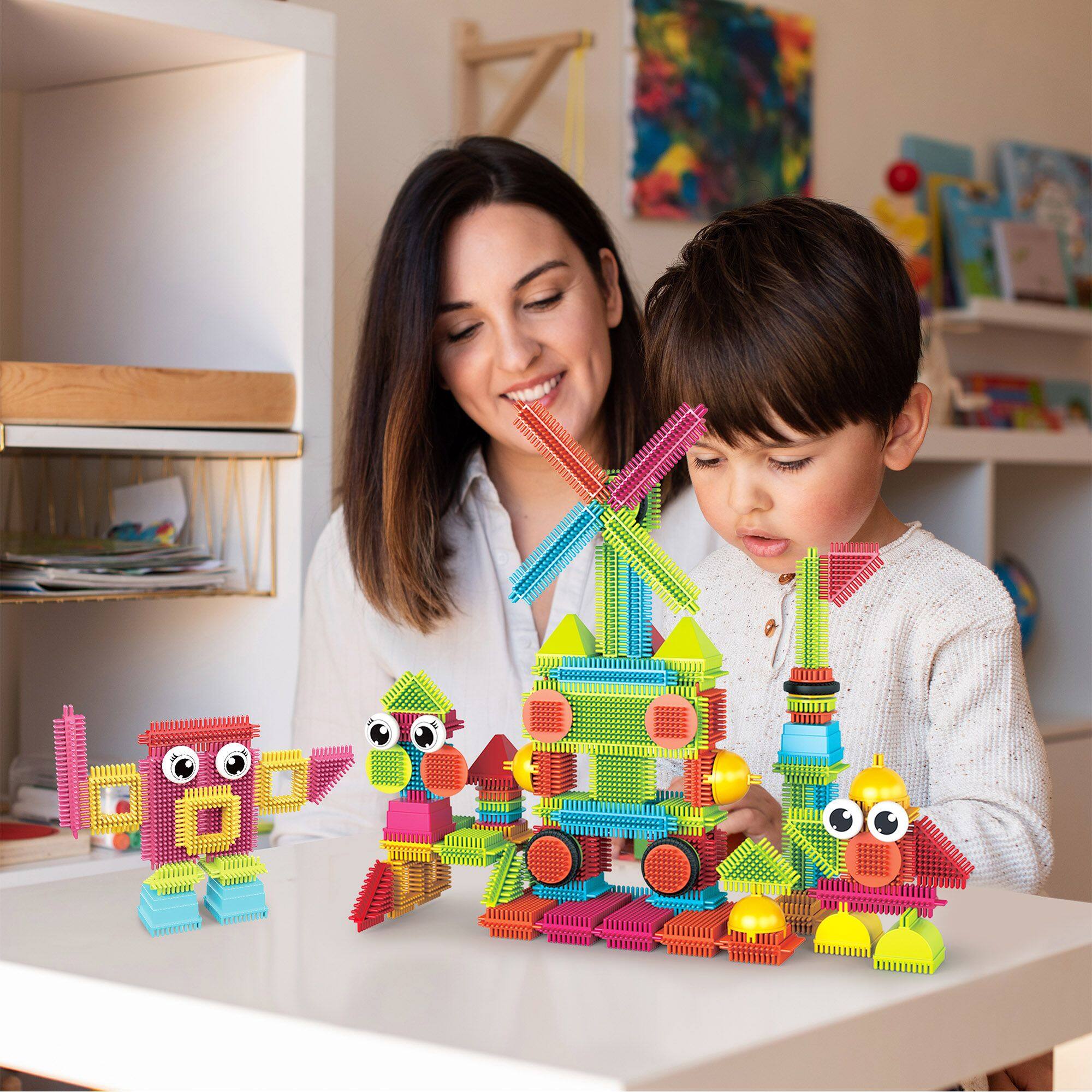 Alt View 2. PicassoTiles - PICASSO-TILES 112 PC Hedgehog Building Blocks Set for Toddlers, Boys & Girls 3+.