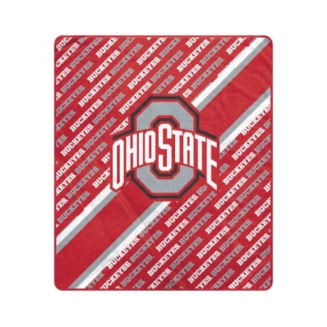 "Pegasus - Ohio State Buckeyes 60"" x 70"" Diagonal Lined Wordmark Ultra Soft Blanket - Multicolor" price history on PriceWatchPro