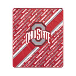 Pegasus - Ohio State Buckeyes 60" x 70" Diagonal Lined Wordmark Ultra Soft Blanket - Multicolor