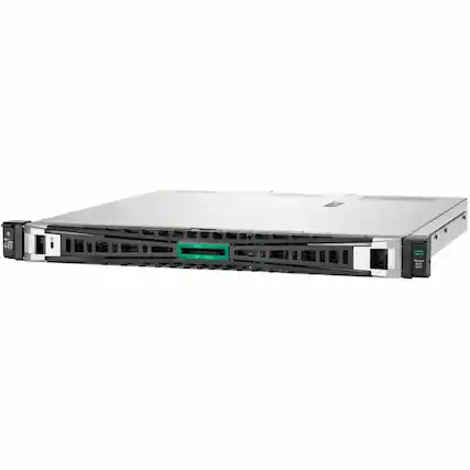 Front. HP - HPE ProLiant DL20 G11 1U Rack Server - 1 x Intel Xeon 6325P 3.50 GHz - 32 GB RAM - 1.17 TB HDD - (2 x 600GB) HDD - Black.