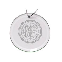 Jardine - Oakwood University Ambassadors Primary Logo 3'' Round Glass Ornament - Multicolor