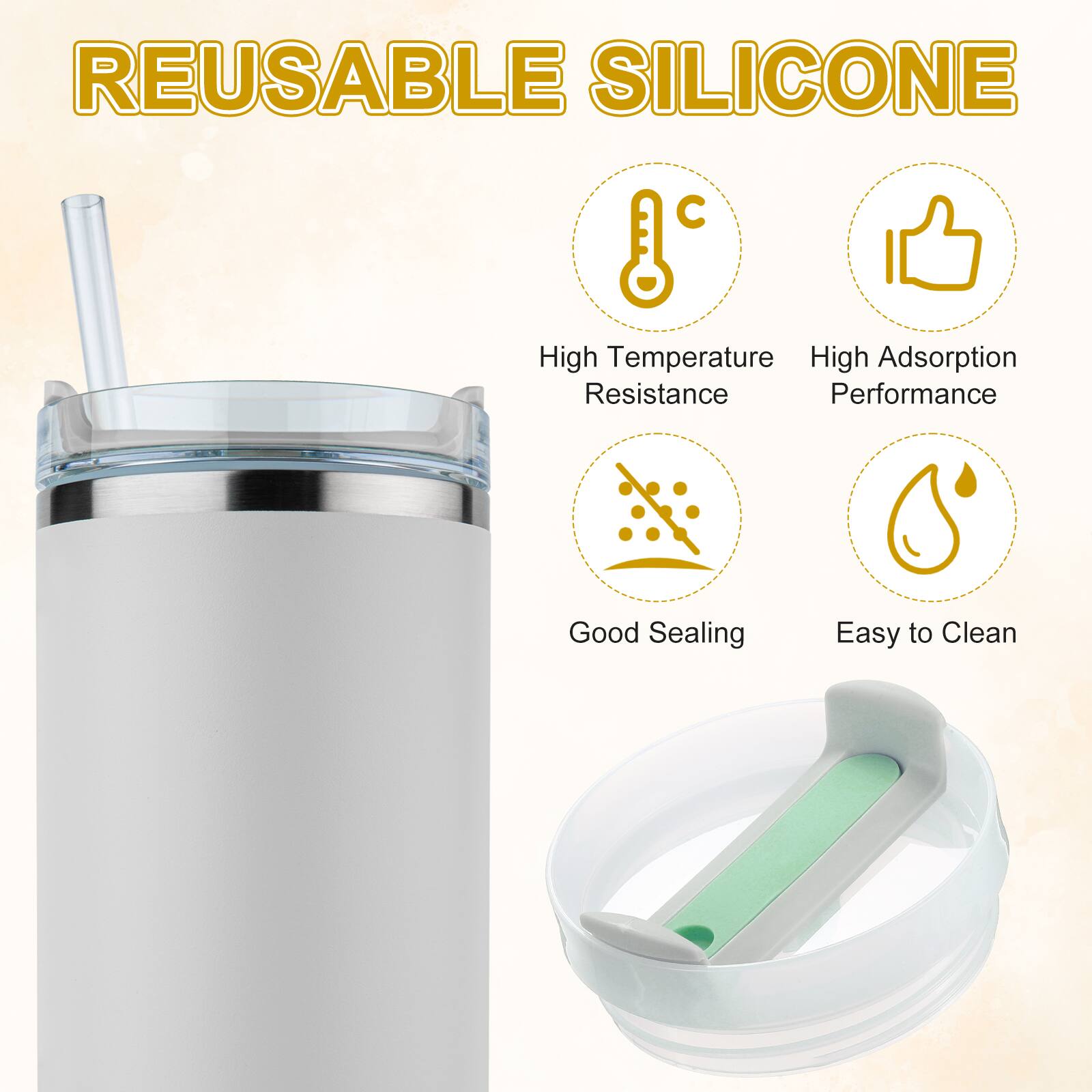 REUSABLE SILICONE

- High Temperature Resistance
- High Adsorption Performance
- Good Sealing
- Easy to Clean