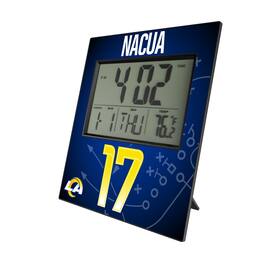 Keyscaper - Puka Nacua Los Angeles Rams Digital Desk & Wall Clock - Multicolor