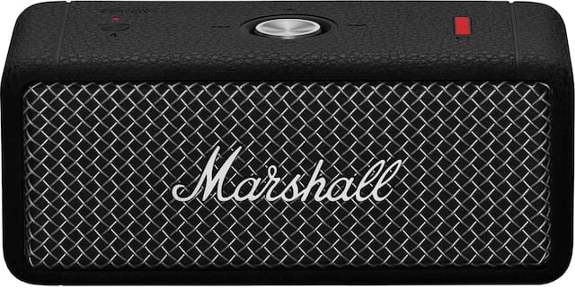 Front. Marshall - Emberton II Portable Bluetooth Speaker with Rugged Waterproof and Dustproof Design - Black and Steel.