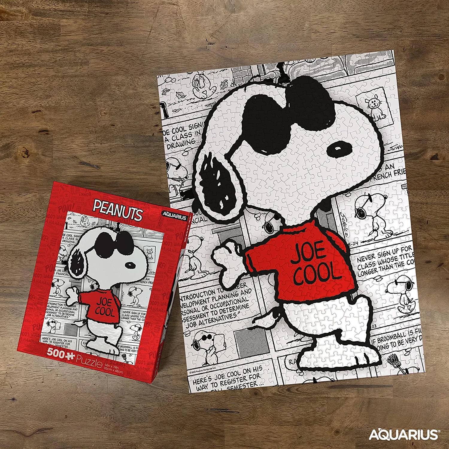 Sure, here is the corrected and grouped text from the image:

---

**Puzzle Box:**

- PEANUTS
- JOE COOL
- 500+ Puzzle
- AQUARIUS

**Puzzle Pieces:**

- JOE COOL
- NEVER SIGN UP FOR A CLASS WHOSE TITLE IS LONGER THAN THE COOL SIGN-UP CLASS IN A DRAWING...
- INTRODUCTION TO PLANNING OR OCCUPATIONAL DEVELOPMENT OR PLANNING OR OCCUPATIONAL DEVELOPMENT OR PLANNING OR OCCUPATIONAL DEVELOPMENT OR PLANNING OR OCCUPATIONAL DEVELOPMENT OR PLANNING OR OCCUPATIONAL DEVELOPMENT OR PLANNING OR OCCUPATIONAL DEVELOPMENT OR PLANNING OR OCCUPATIONAL DEVELOPMENT OR PLANNING OR OCCUPATIONAL DEVELOPMENT OR PLANNING OR OCCUPATIONAL DEVELOPMENT OR PLANNING OR OCCUPATIONAL DEVELOPMENT OR PLANNING OR OCCUPATIONAL DEVELOPMENT OR PLANNING OR OCCUPATIONAL DEVELOPMENT OR PLANNING OR OCCUPATIONAL DEVELOPMENT OR PLANNING OR OCCUPATIONAL DEVELOPMENT OR PLANNING OR OCCUPATIONAL DEVELOPMENT OR PLANNING OR OCCUPATIONAL DEVELOPMENT OR PLANNING OR OCCUPATIONAL DEVELO