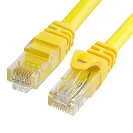 Front. Cmple.com - Cmple - Cat 6 Ethernet Cable 100 ft, Cat6 Patch Cables 10Gbps Network Lan Cord, 550MHz, RJ45 Connectors - Yellow - Yellow.