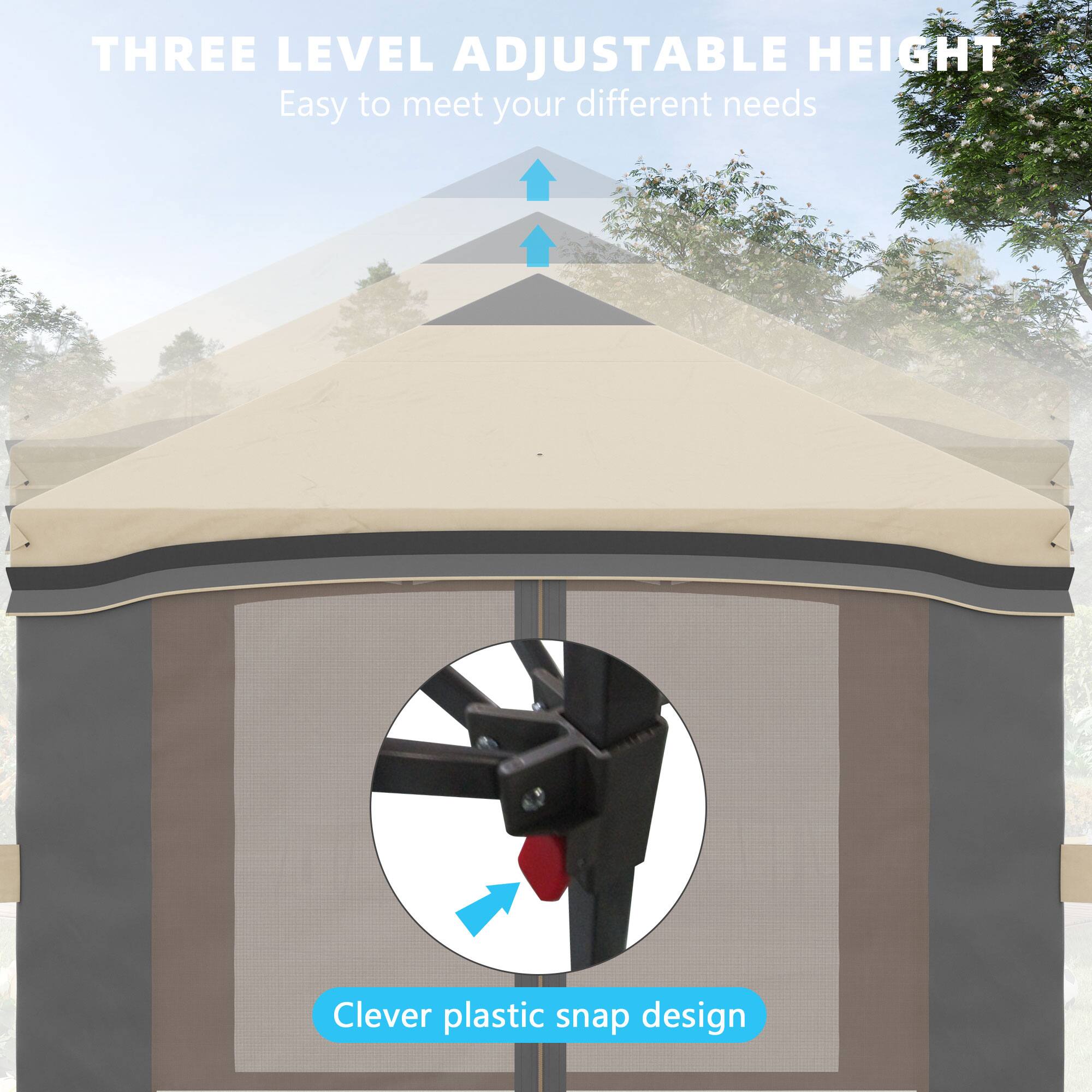 THREE LEVEL ADJUSTABLE HEIGHT
Easy to meet your different needs
Clever plastic snap design