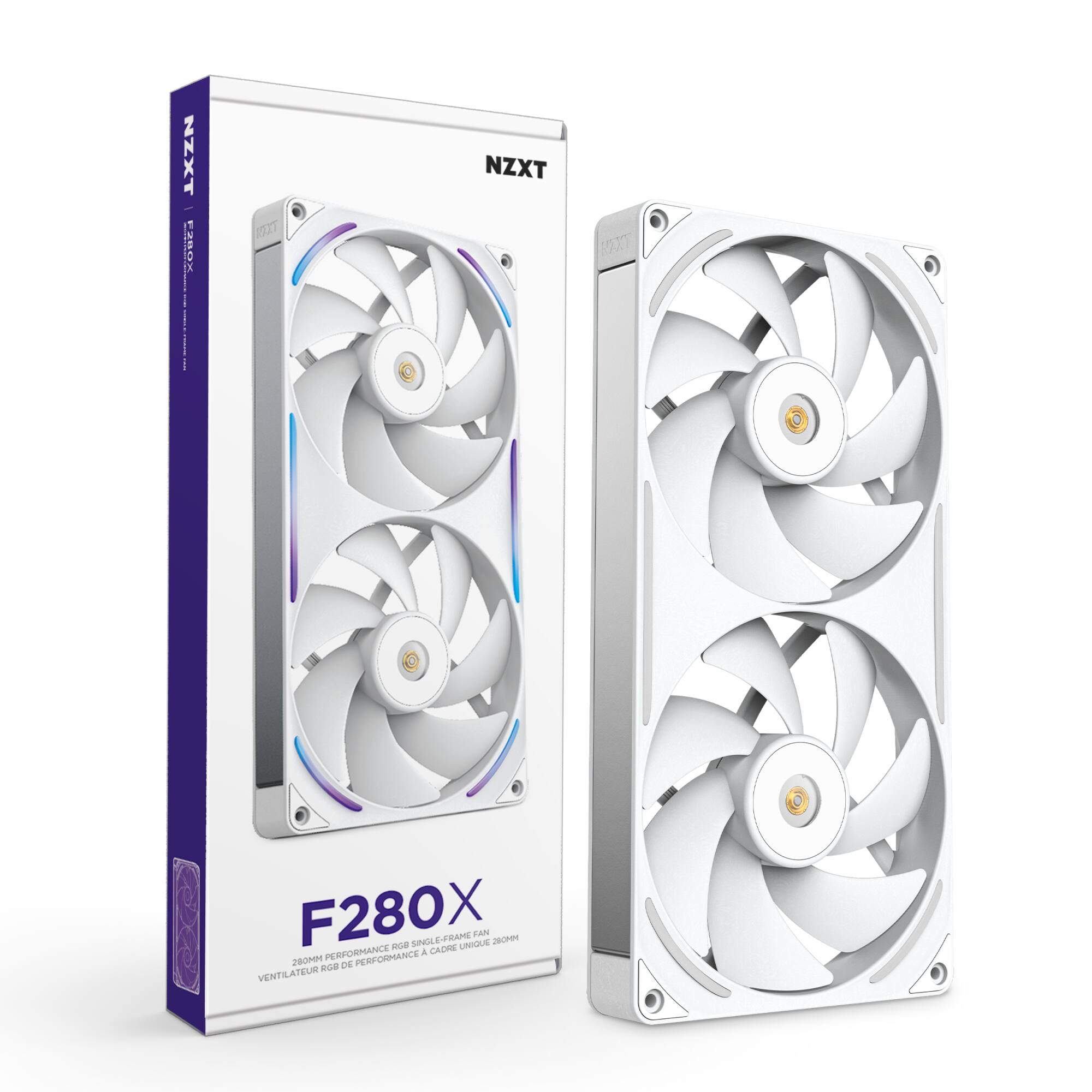 NZXT F280X  
280MM PERFORMANCE RGB SINGLE FRAME FAN  
VENTILATEUR 280MM DE PERFORMANCE À CADRE UNIQUE