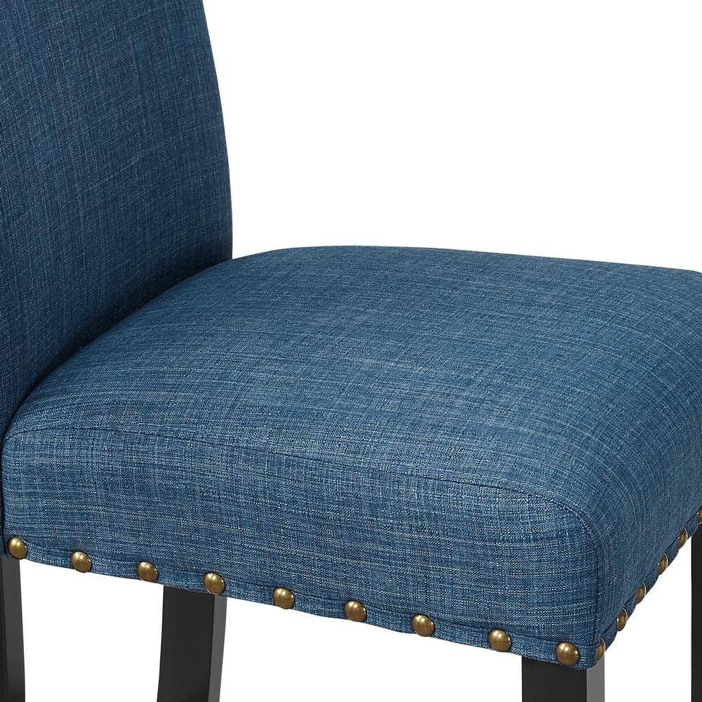 Alt View 1. New Classic Furniture - Furniture Crispin Solid Wood 29" Barstool - Marine Blue (Set of 2) - Blue.