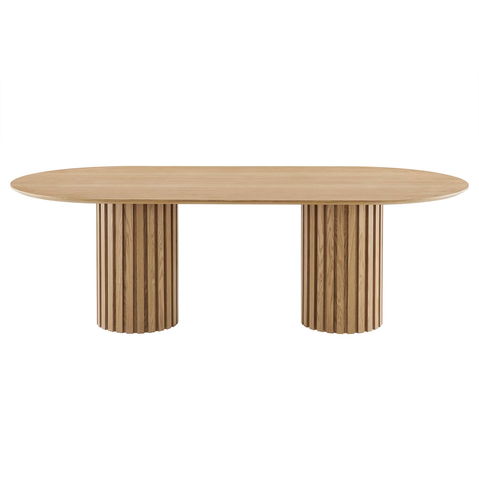 Alt View 4. Modway - Senja 95" Oval Dining Table by Modway - Oak.
