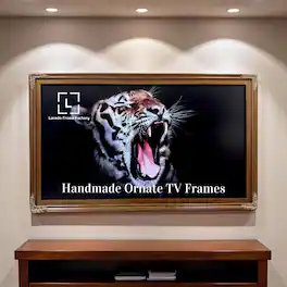 LAREDO FRAME FACTORY - 65 inch Handmade Ornate wood For TCL A300W NXTVISION Tv - ANTIQUE BRONZE FINISH