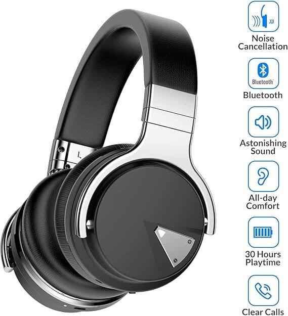 Noise Cancellation  
Bluetooth  
Astonishing Sound  
All-day Comfort  
30 Hours Playtime  
Clear Calls