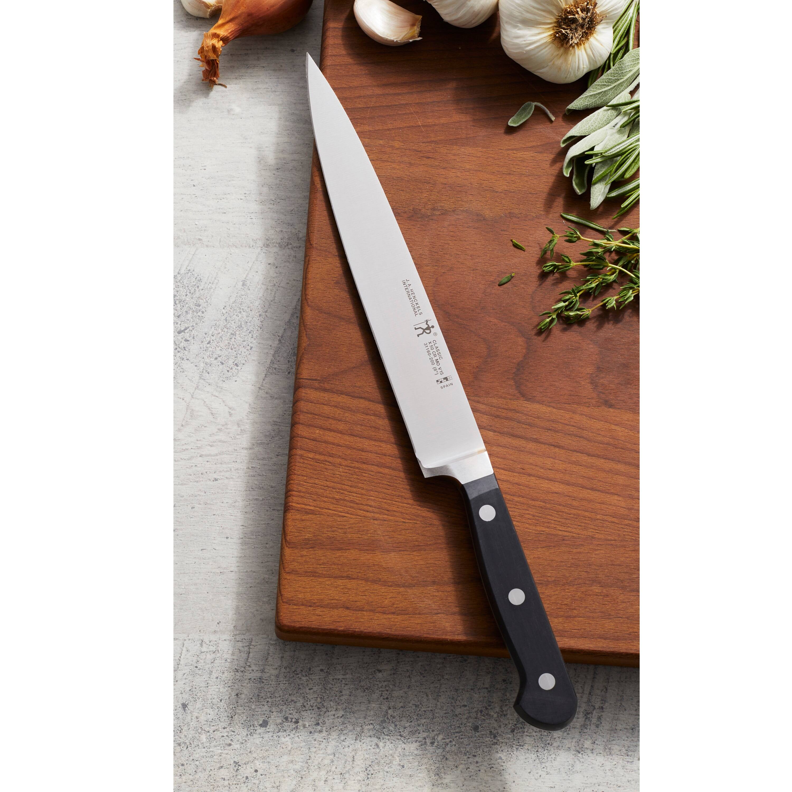Alt View 3. Henckels - Henckels Classic Precision 8-inch Carving Knife - Stainless Steel.