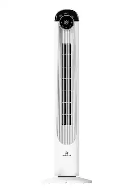Electactic - 42 Inch Tower Fan with Remote Control, 6 Speeds, 90° Oscillation, Bladeless - White