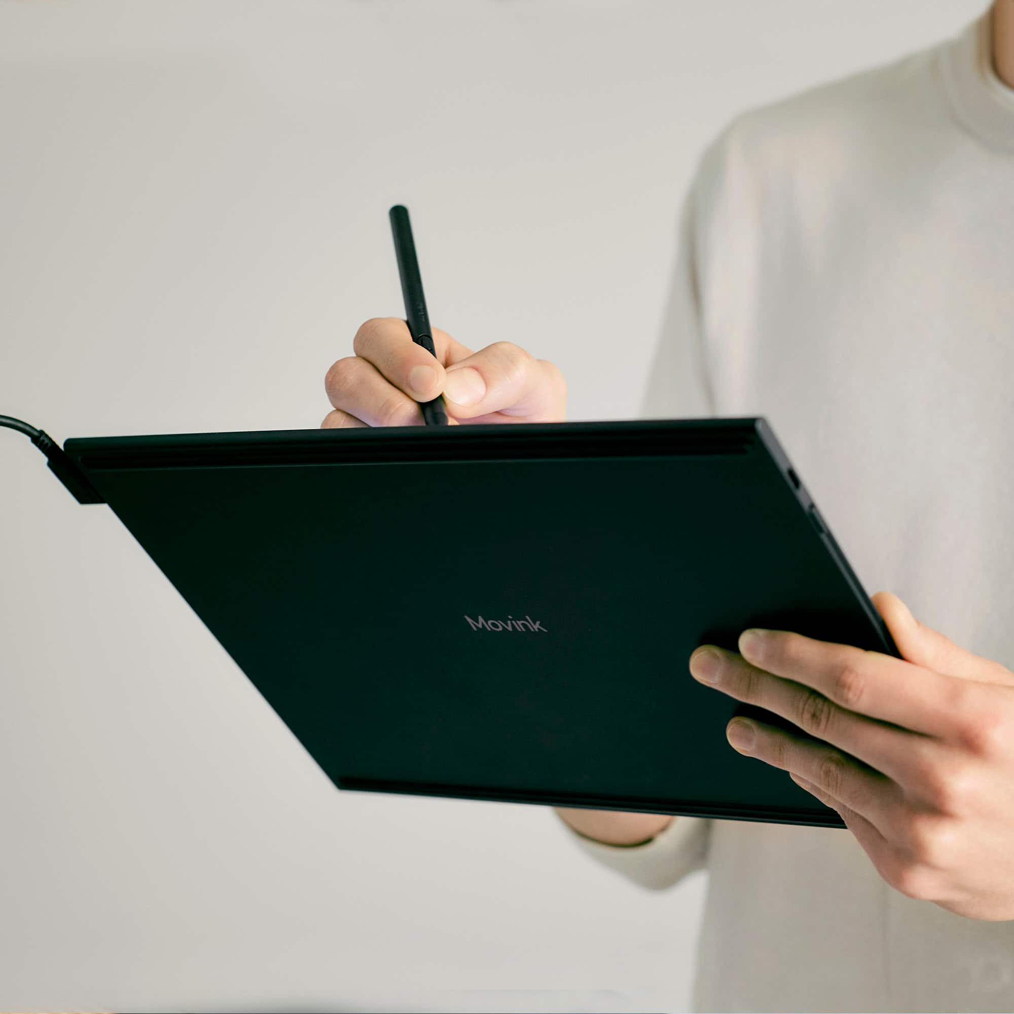 Back. Wacom - Movink 13" Creative Pen Drawing Tablet with Touch Display - Black.