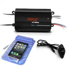 PYLE HYDRA 4CH Bluetooth Compatible Marine Power Amplifier 24 1