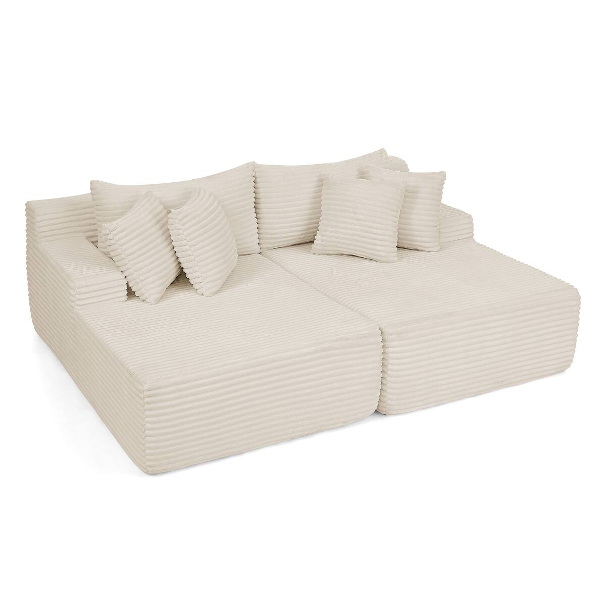 Alt View 9. Ropilly - Ropilly 2 Seater Lounge Sofa, Velvet Lounge Chair with High Density Foam, No Assembly Beige Sofa for Living Room - Beige.