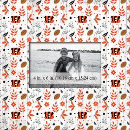 Fan Creations - Cincinnati Bengals 10'' x 10'' Floral Pattern Frame - Multicolor