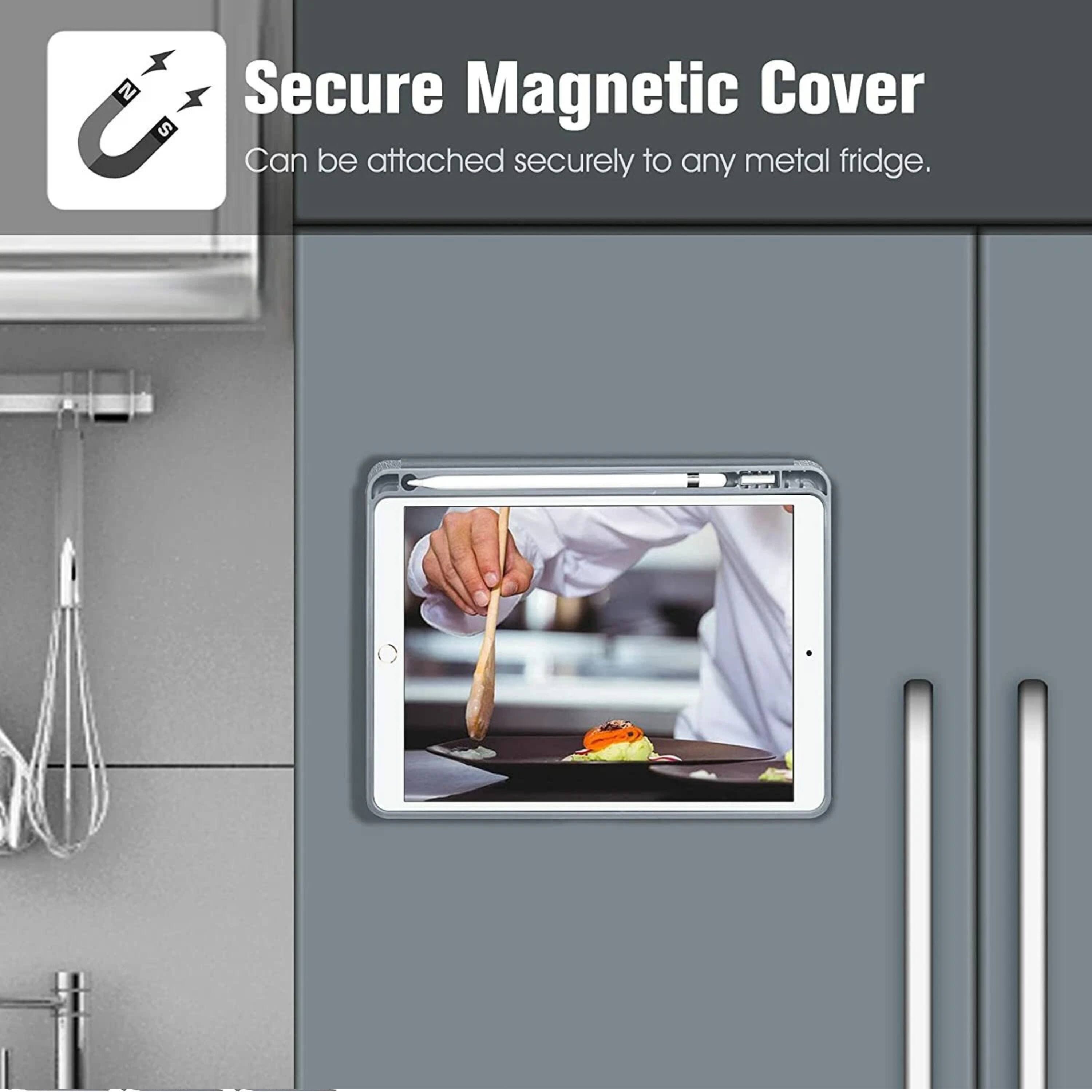 Secure Magnetic Cover  
Can be attached securely to any metal fridge.