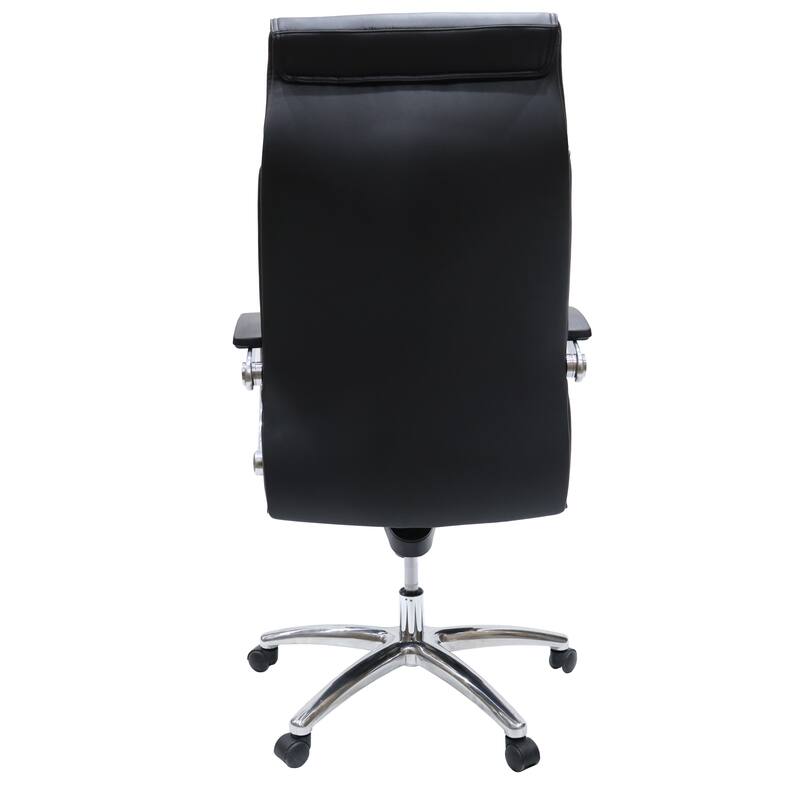 Alt View 5. LeisureMod - Vantage Executive Office Chair High Back PU Leather Adjustable Swivel Chair - Black.
