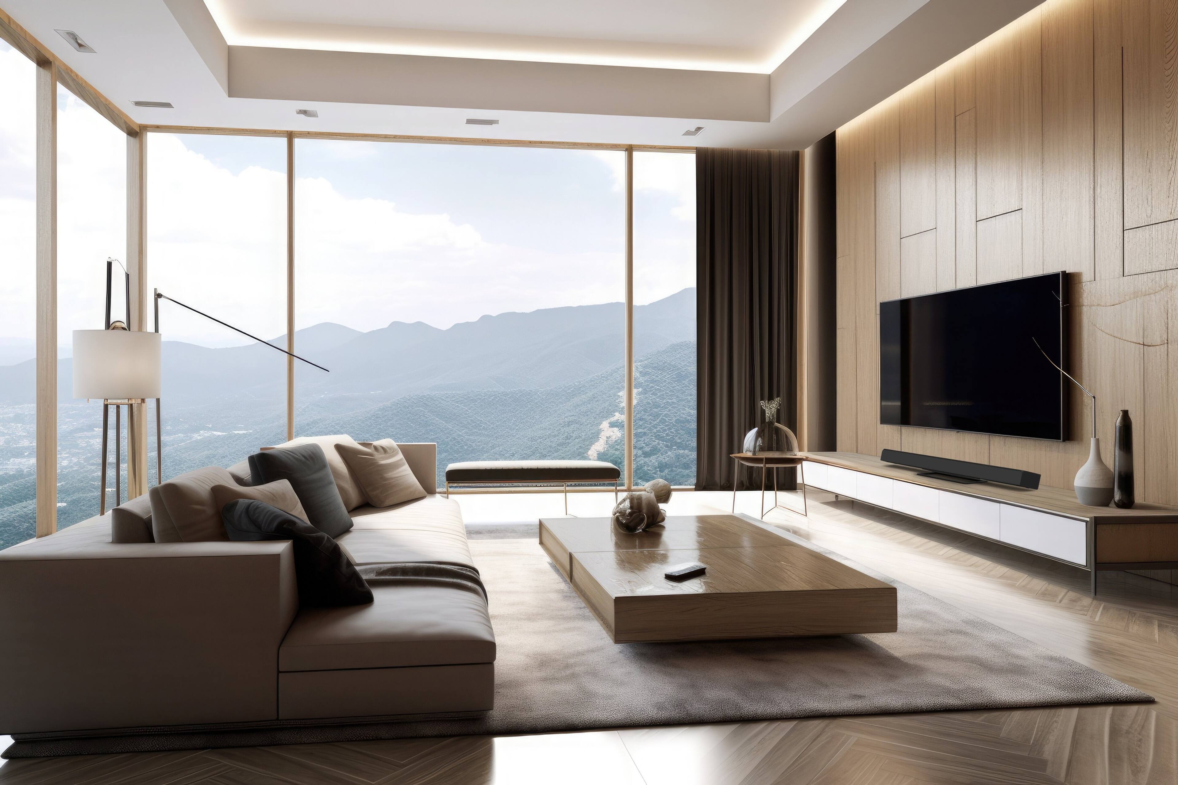 Alt View 6. Kanto - Low-Profile Angled Sound Bar and Center Channel Speaker Stand - Black.