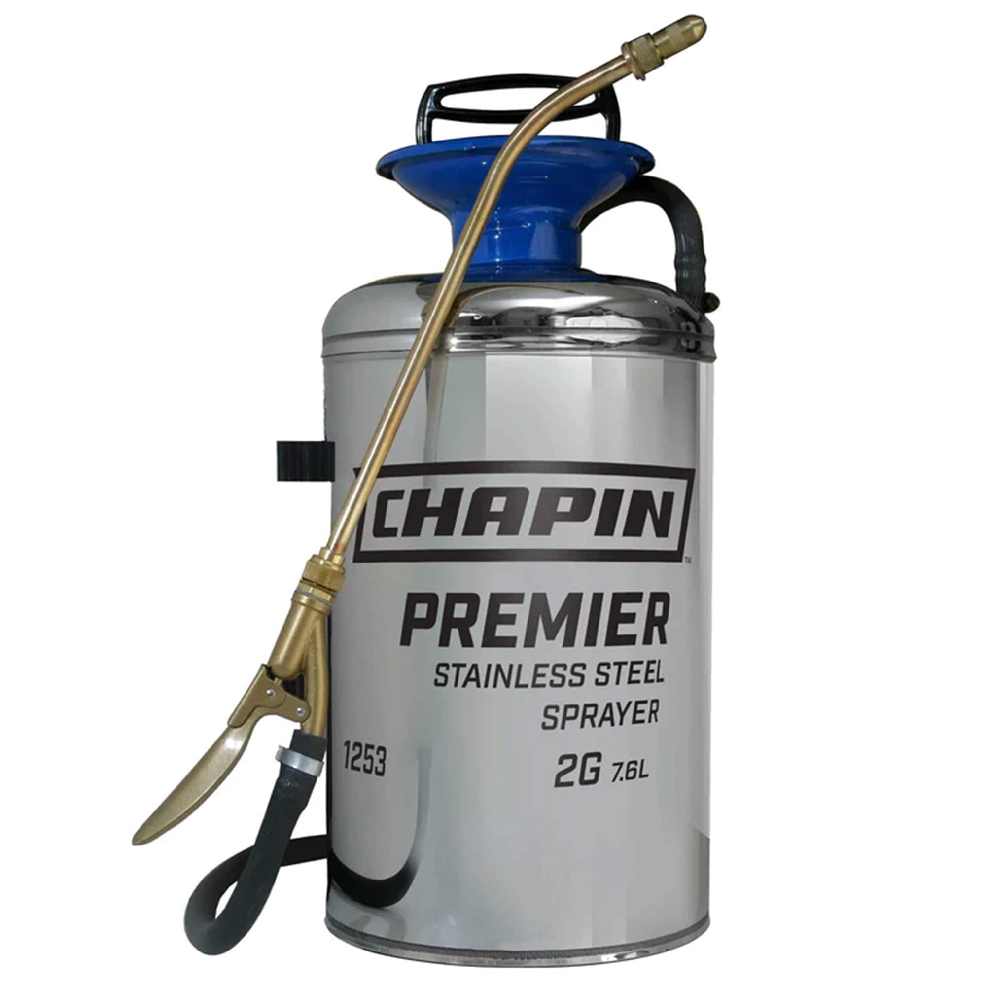 Chapin - Premier 2 Gallon Stainless Steel Lawn and Garden Handheld Tank Sprayer - Silver