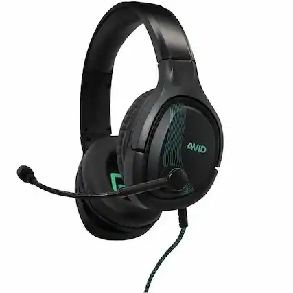 Front. Avid - AVID AVIGA AP-1000 Gaming Headset - Stereo - Mini-phone (3.5mm) - Wired - 32 Ohm - 50 Hz to 20 kHz - On-ear - Black.