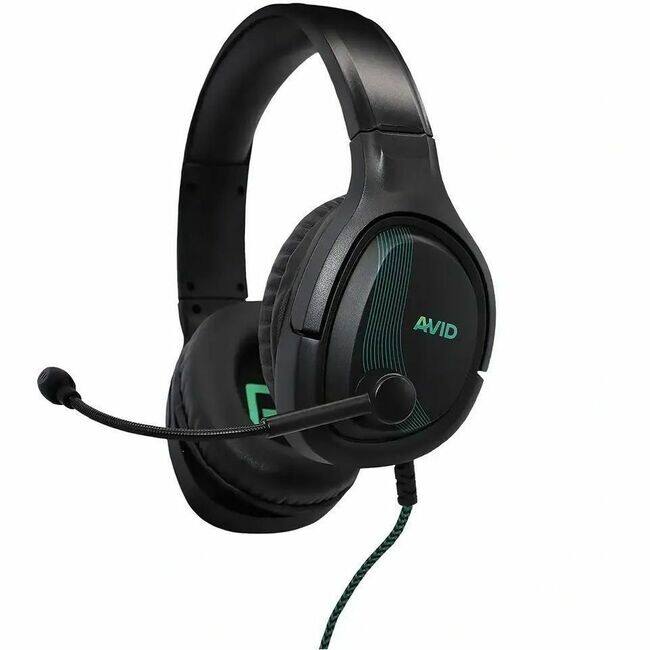 Front. Avid - AVID AVIGA AP-1000 Gaming Headset - Stereo - Mini-phone (3.5mm) - Wired - 32 Ohm - 50 Hz to 20 kHz - On-ear - Black.
