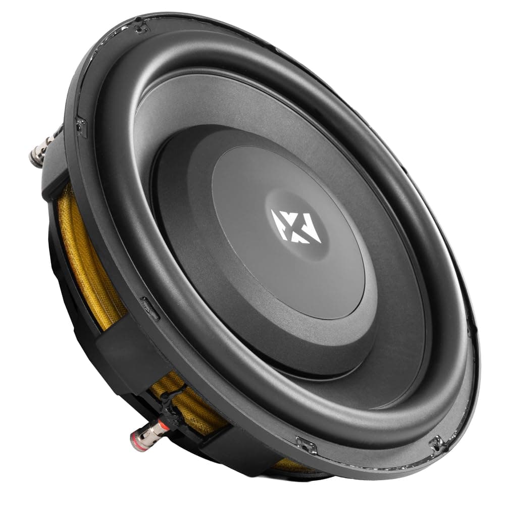 NVX - SQW124 1200W Peak (600W RMS) SQ-Series Shallow-Mount 12" Dual 4-Ohm Subwoofer