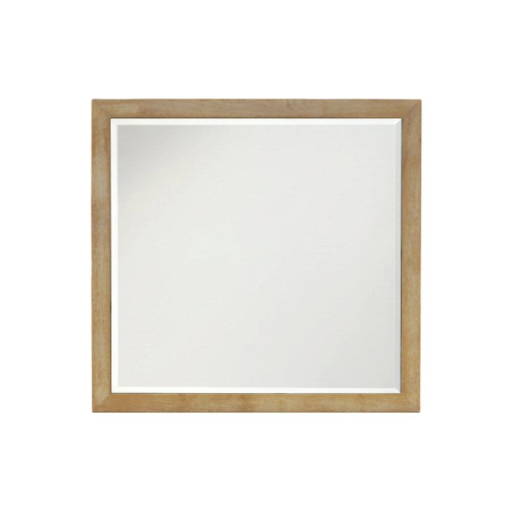 Alt View 2. Alpine Furniture - Harper Mirror - Light Oak.