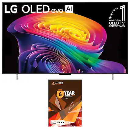 LG OLED evo AI
WORLD'S No 1 OLED TV FOR 13 YEARS
AMBER | 6 YEAR PREMIUM PROTECTION PLAN