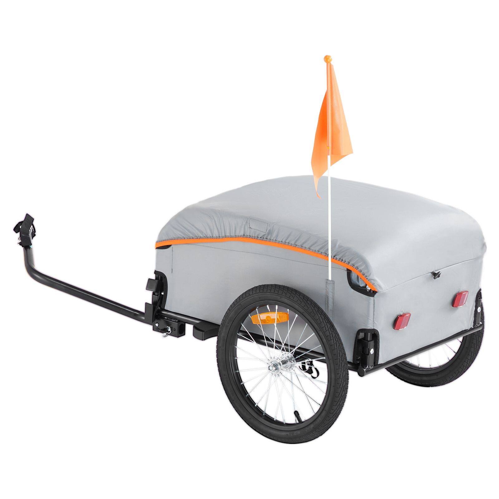 Alt View 2. Loheer - Loheer Heavy Duty Bike Cargo Trailer Foldable Bicycle Wagon Cart Universal Hitch Compact Storage Bike Cart.